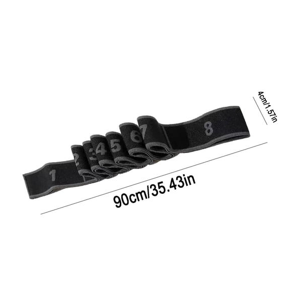 Eight Segment Adjustable Yoga Resistance Band, Multi Functional Stretching Strap with Handles for Arm and Leg Workouts, Portable Exercise Band for Home and Gym Flexibility Training