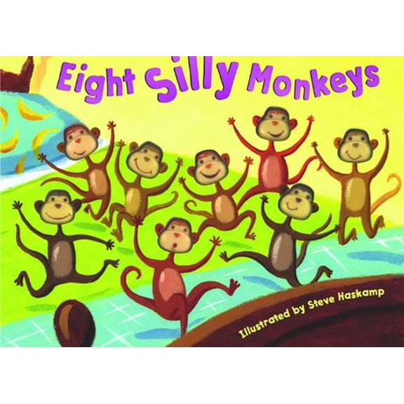 Pre-Owned Piggy Toes Press Eight Silly Monkeys Counting Storybook