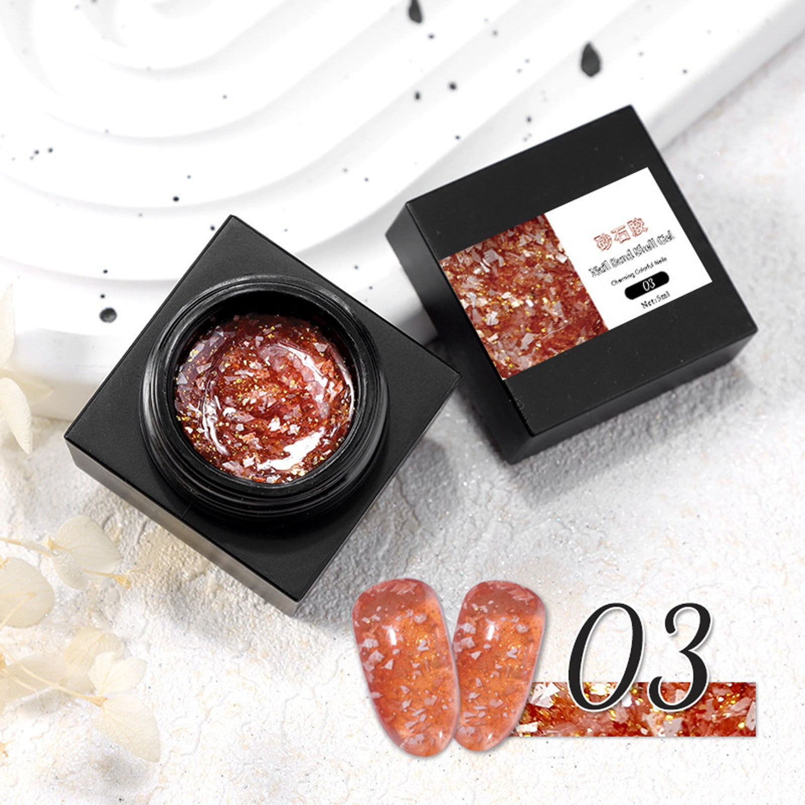 Eight Styles Sand And Stone Glue Piece Nail Canned Nail Varnish Glue