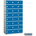 thumbnail image 1 of Eight Tier 24 Door Unassembled Plastic Locker, Blue - 12.75 x 18 x 9.12 in., 1 of 1