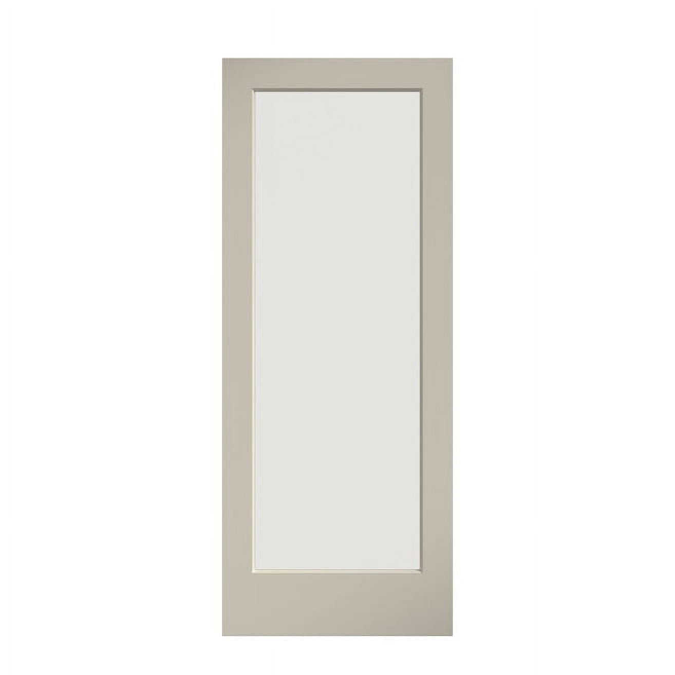 EightDoors 30-in x 80-in White Clear Glass Prefinished Pine Wood