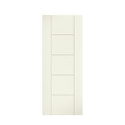 EightDoors 80" x 24" x 1-3/8" Semi-Solid White Prefinished Core Flush Wood MDF Interior Slab Door (Portland)