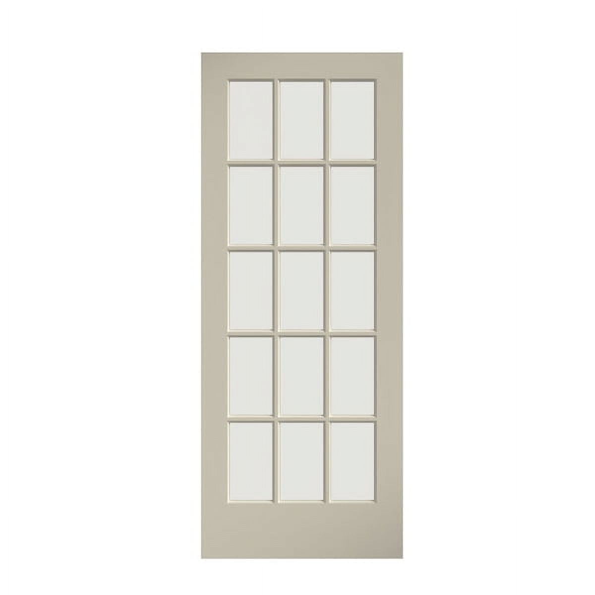 EightDoors 80" x 28" 15-Lite French Clear Glass White Prefinished Solid Wood Core Door