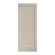 EightDoors 80" x 28" x 1-3/8" 1-Panel Shaker White Primed Solid Wood Core Interior Slab Door