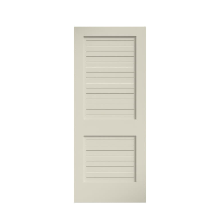 28 in. x 80 in. White Plantation Louver Panel Solid Core Wood Interior Door Slab 28 in. x 80 in. White Plantation Louver Panel Solid Core Wood Interior Door Slab