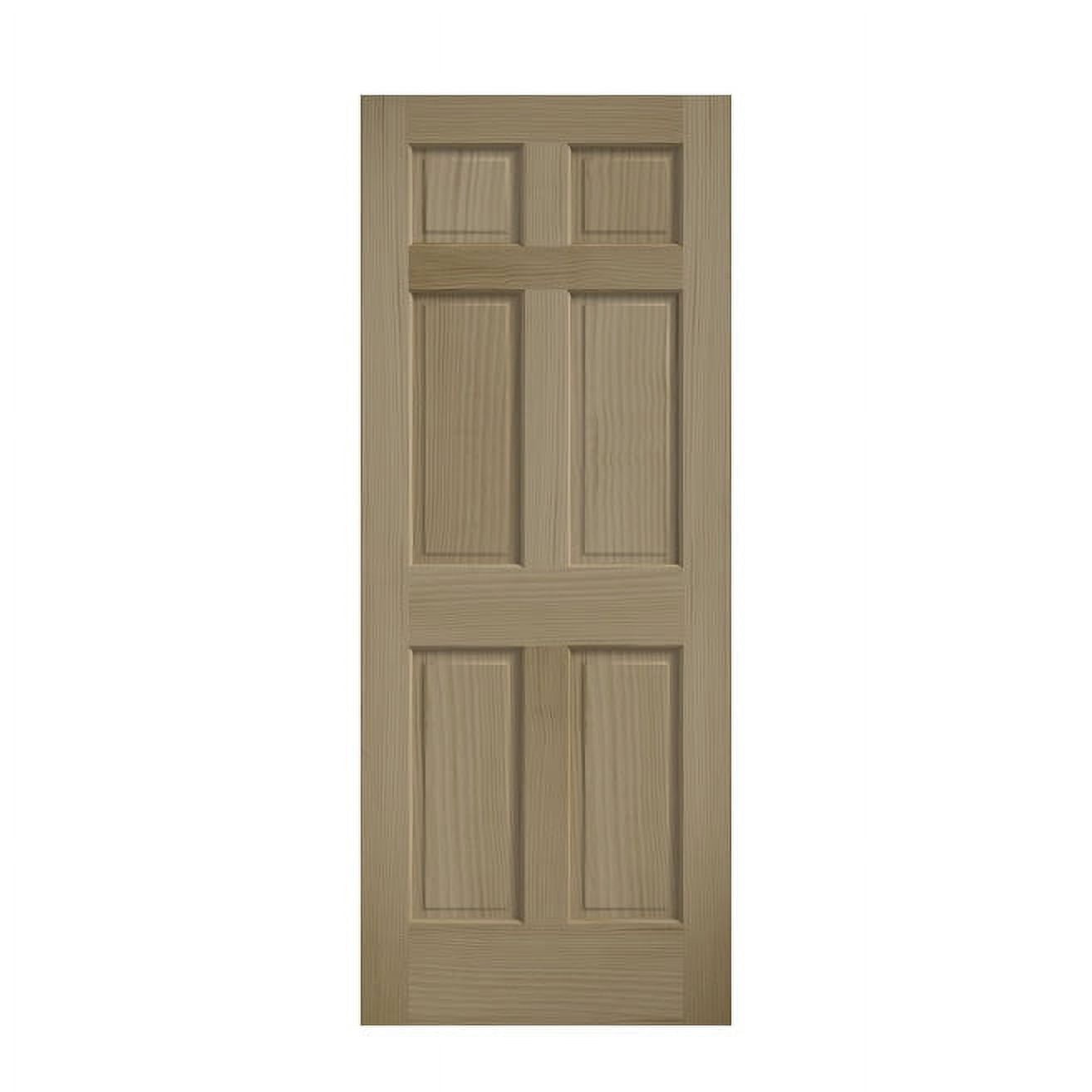 EightDoors 80" x 30" 6 Panel Clear Pine Unfinished Solid Wood Core Door