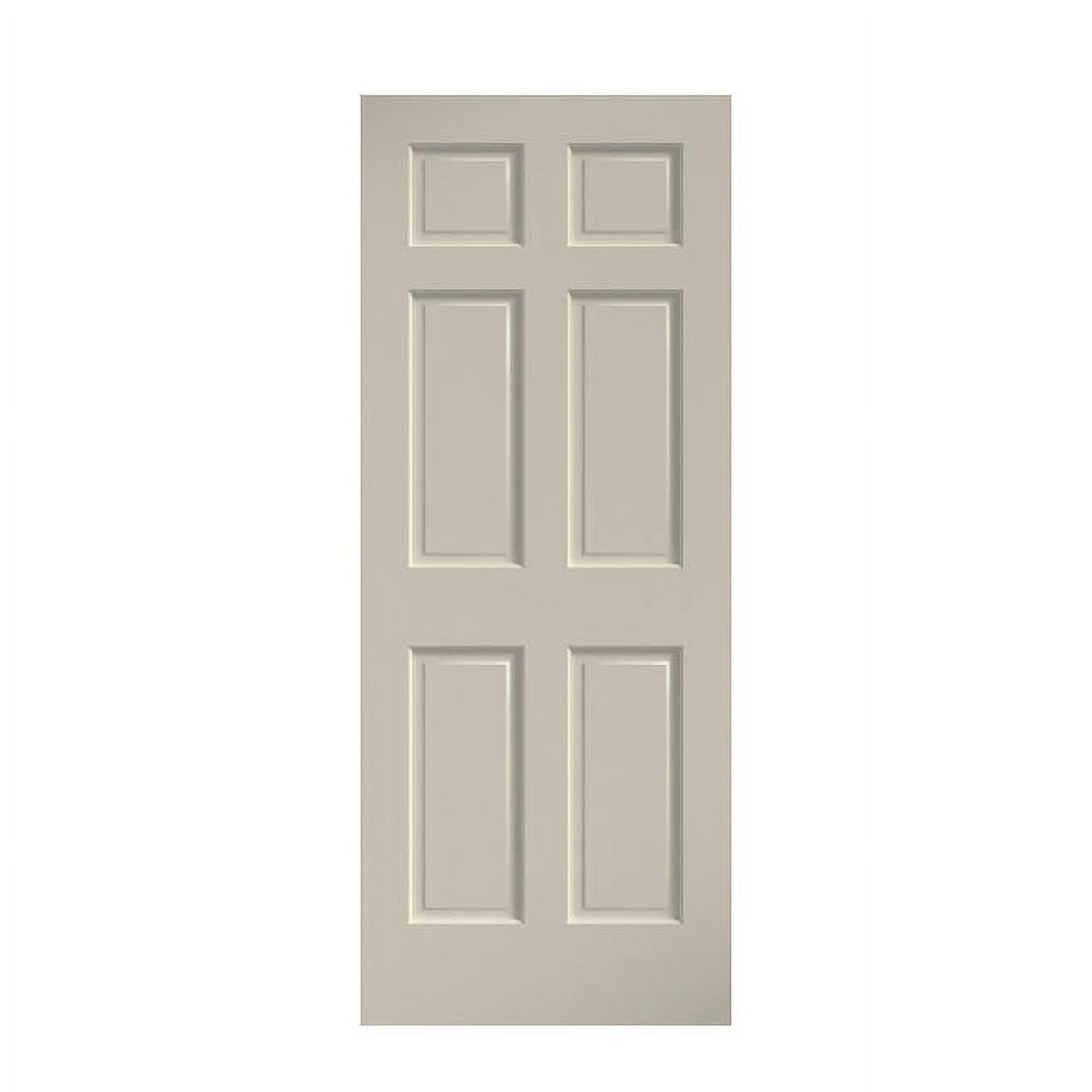 White Primed Solid Pine 6-Panel Interior Slab Door, 30" x 80"