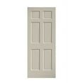 thumbnail image 1 of EightDoors 80" x 30" 6 Panel White Primed Solid Wood Core Door, 1 of 3