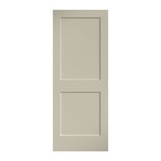 EightDoors 80" x 30" x 1-3/8" 2-Panel Shaker White Primed Solid Wood Core Interior Slab Door