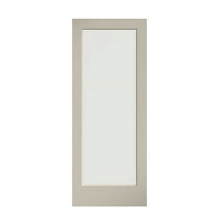 Stanley Doors 32 in. x 80 in. Art Deco Full Lite Painted White