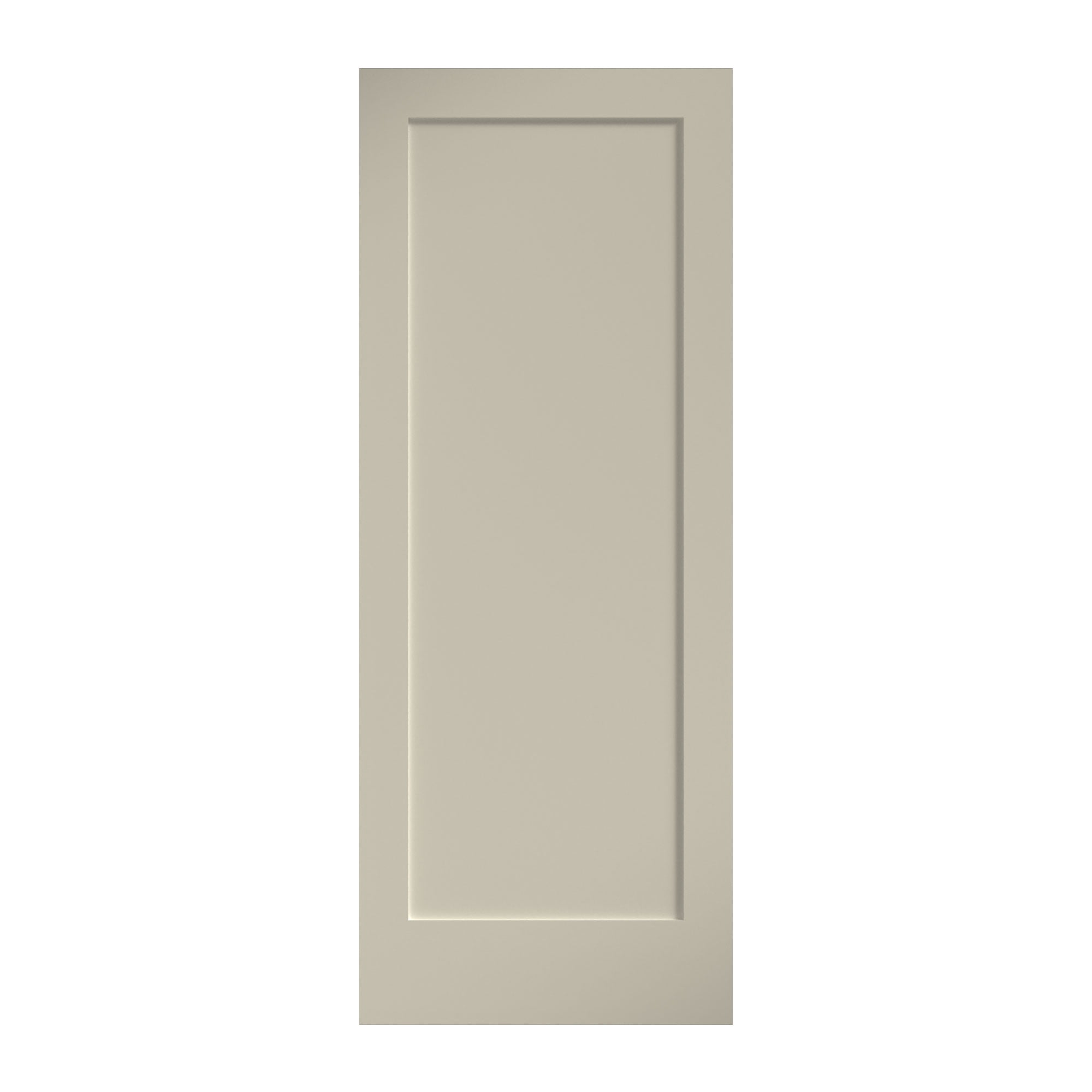 EightDoors 80" x 32" x 1-3/8" 1-Panel Shaker White Primed Solid Wood Core Interior Slab Door