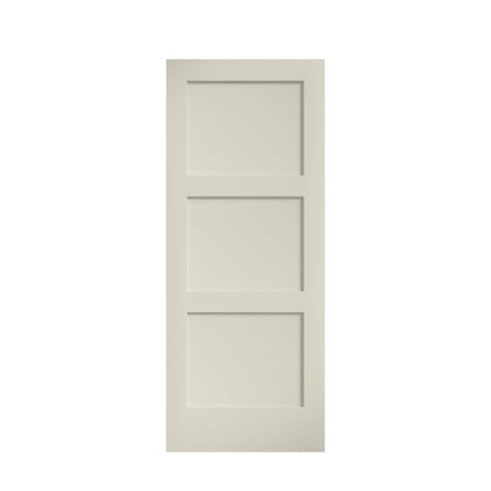 EightDoors 80" x 32" x 1-3/8" 3-Panel Equal Shaker White Primed Solid Wood Core Interior Slab Door price history and forecast - EightDoors