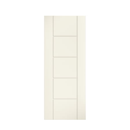 EightDoors 80" x 32" x 1-3/8" Semi-Solid White Prefinished Core Flush Wood MDF Interior Slab Door (Portland)