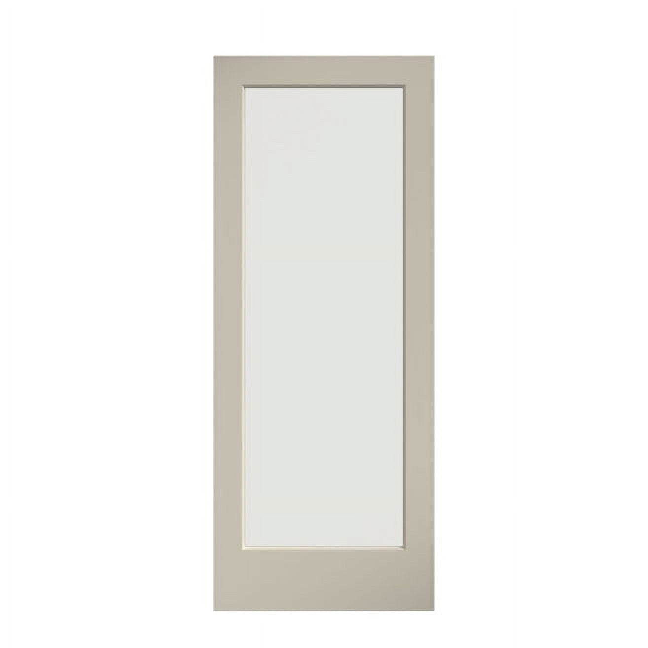 EightDoors 80" x 36" 1-Lite French Clear Glass White Prefinished Solid Wood Core Door