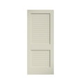 thumbnail image 1 of EightDoors 80" x 36" x 1-3/8" 2-Panel Flat Louver White Prefinished Solid Wood Core Interior Slab Door, 1 of 5