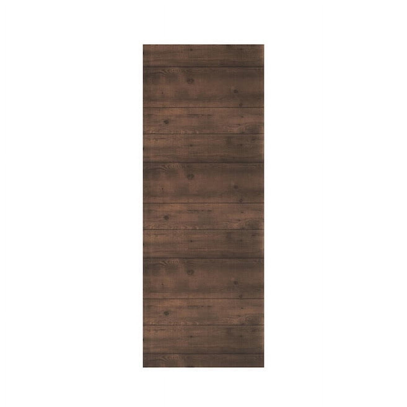 EightDoors 84" x 32" x 1-3/8" Brown Reclaimed Wood Look Finished (Ranch) Core Flush Wood Slab Interior Barn Door