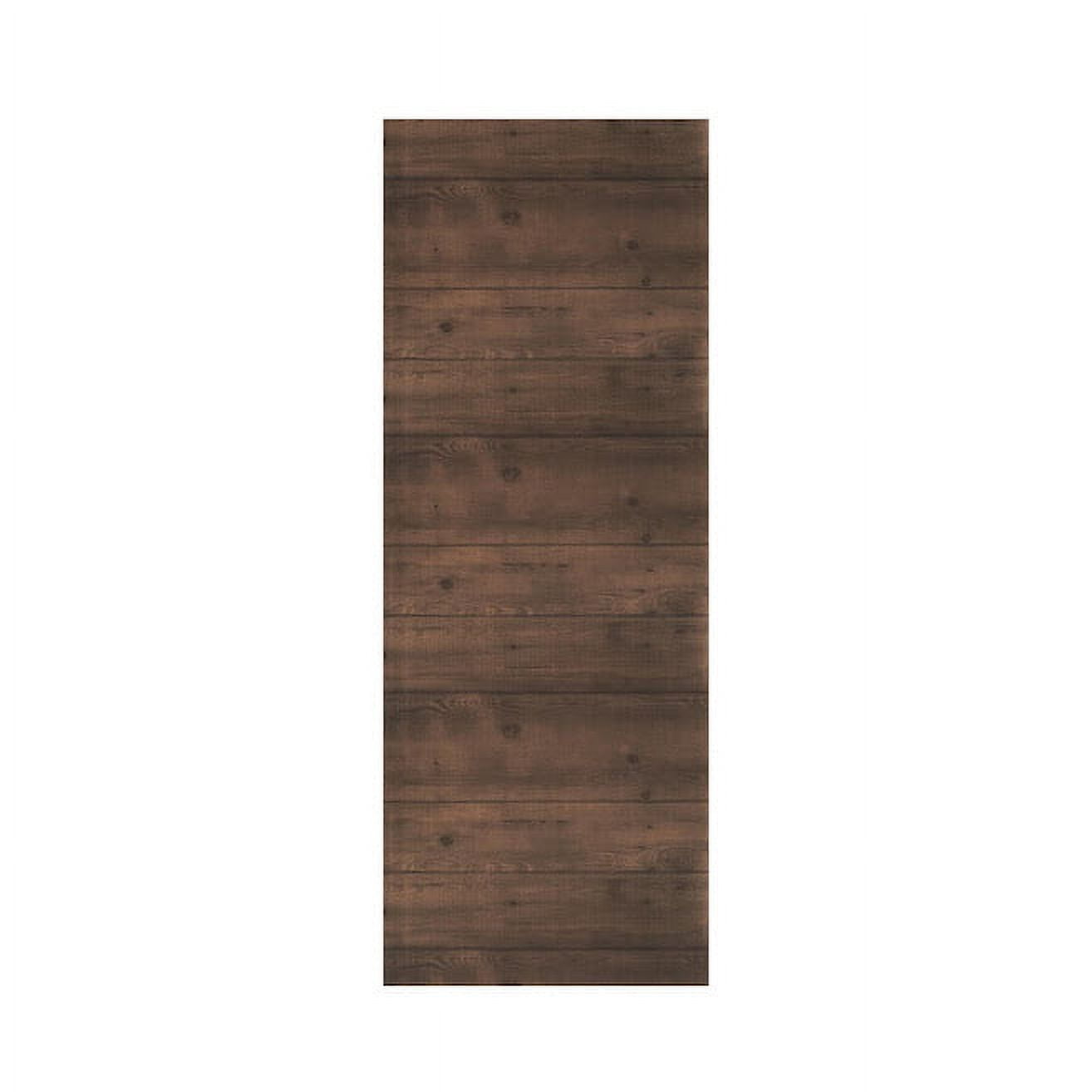 EightDoors 96" x 36" x 1-3/8" Brown Reclaimed Wood Look Finished (Ranch) Core Flush Wood Slab Interior Barn Door