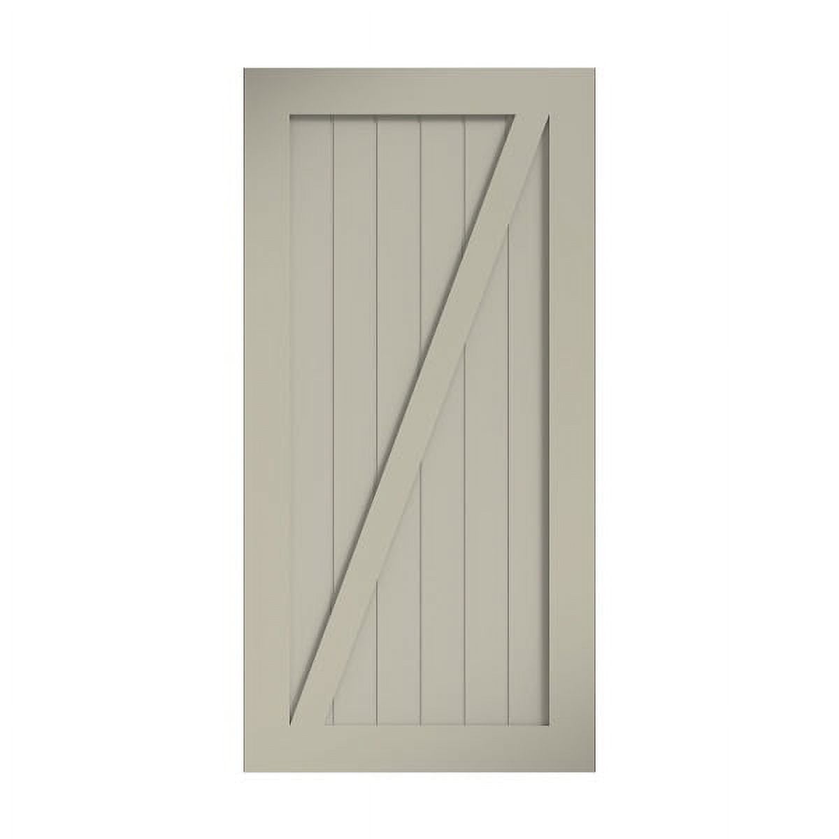 EightDoors 96" x 42" Z-Shape White Primed Solid Wood Core Barn Door