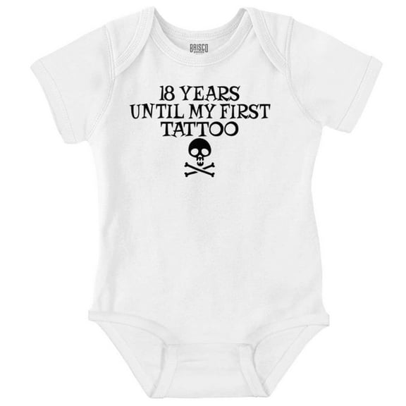 Eighteen Years First Tattoo Rebel Romper Boys or Girls Infant Baby Brisco Brands 24M