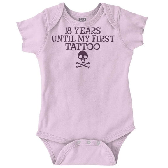 Eighteen Years First Tattoo Rebel Romper Boys or Girls Infant Baby Brisco Brands 6M
