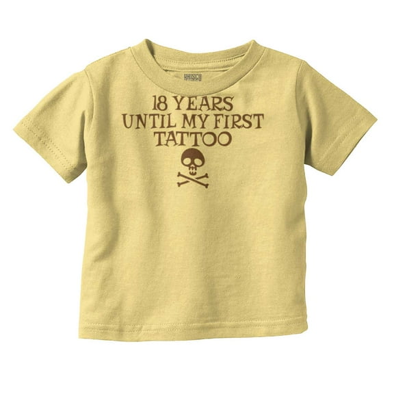 Eighteen Years First Tattoo Rebel Toddler Boy Girl T Shirt Infant Toddler Brisco Brands 2T