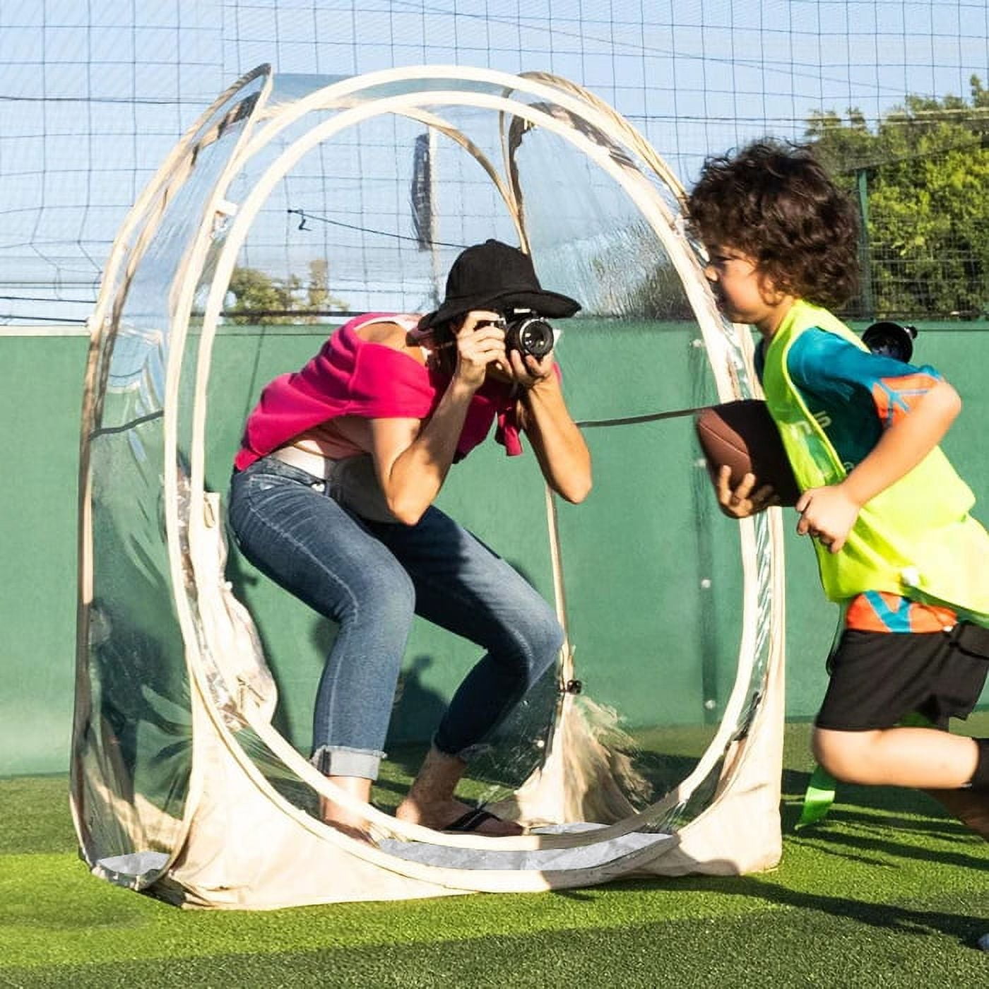 EighteenTek Sports Tent Weather Proof Pod Bubble Tent Outdoor Instant Pop Up Shelter Clear Large Specious 1 Person Lightweight Portable 40"x40"x62"H