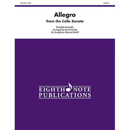 Eighth Note Publications: Allegro (from the Cello Sonata): Score & Parts (Paperback)