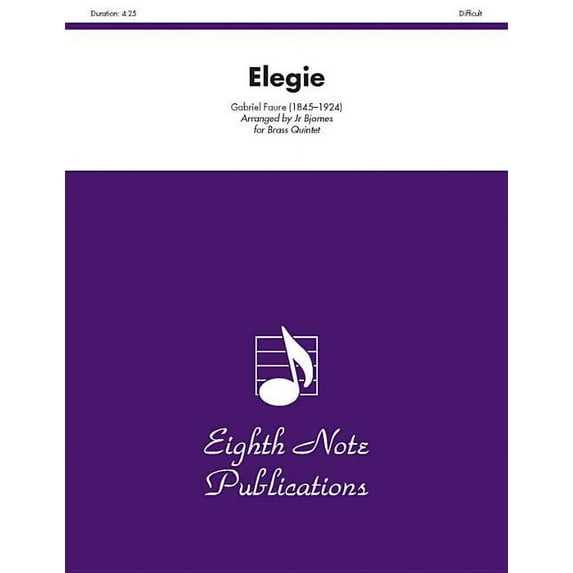 Eighth Note Publications: Elegie: Trombone Feature, Score & Parts (Paperback)