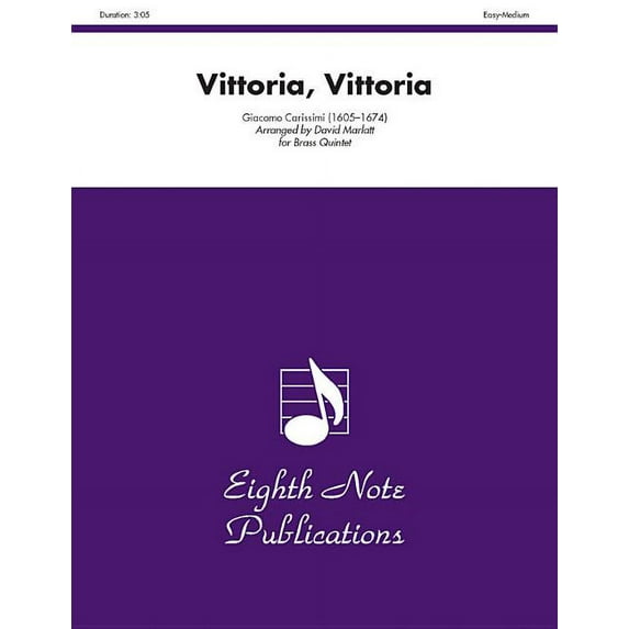 Eighth Note Publications: Vittoria, Vittoria: Trombone Feature, Score & Parts (Paperback)