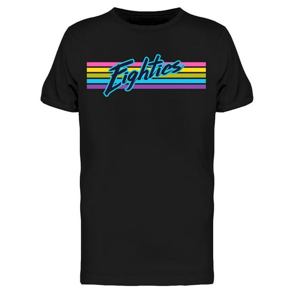 Eighties Colorful Background T-Shirt Men -Image by Shutterstock, Male x-Large