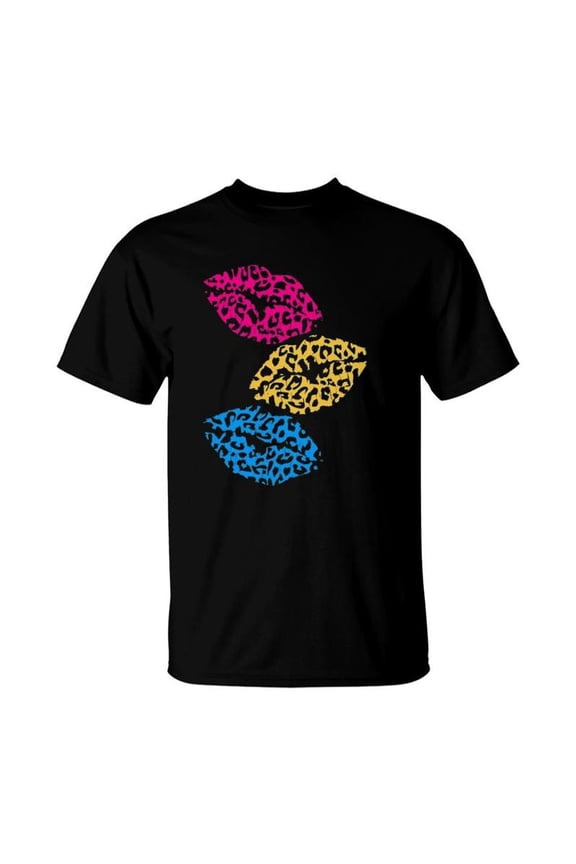 Eighties Girl Leopard Print Lips Women Gift Retro 80S TShirt