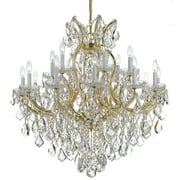 Eightteen Light Chandelier in Classic Style 35 inches Wide By 36 inches High-Italian Crystal Type-Gold Finish Bailey Street Home 49-Bel-4570526