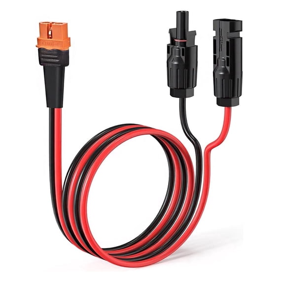 Eightwood 10AWG Solar to XT60i Cable Solar Connector to XT60i Adapter Cable for Portable Power Station (2FT)