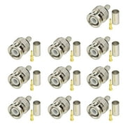 Eightwood 10pc BNC Male Connectors for RG58 RG142 LMR195 Cables