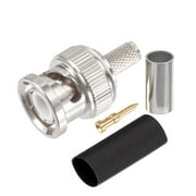 Eightwood 50 Ohm BNC Crimp Male Connector for RG58 RG142 LMR195 Cable Various Electronic Devices 10pcs