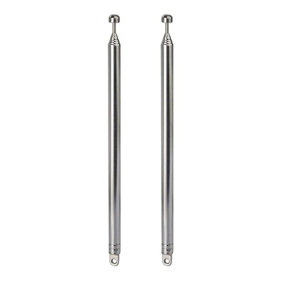 Eightwood 7 Sections Telescopic 74cm AM FM Antenna Portable Radio Antenna Replacement (2-Pack) Compatible with Indoor Portable Radio Home Stereo Receiver AV Audio Video Home Theater Receiver TV Tuner