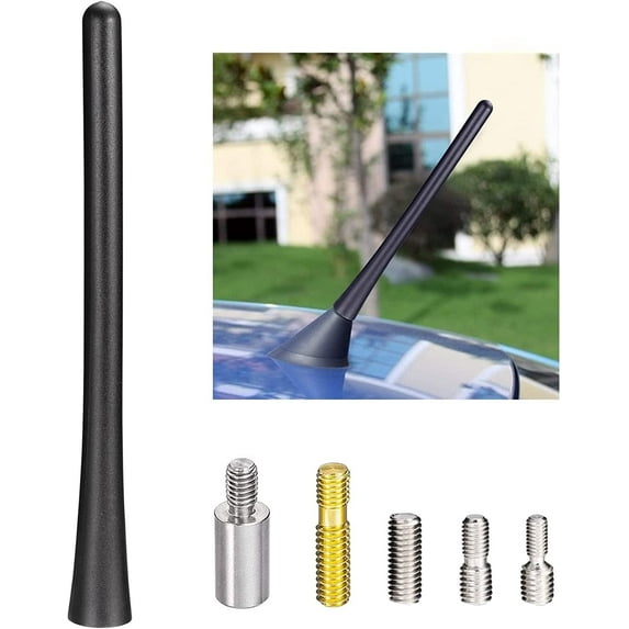 Eightwood Car Antenna Replacement Universal Vehicle Roof Mount Antenna Mast 6.3 inch Rubber Compatible with Honda Chevrolet Jeep Subaru GMC