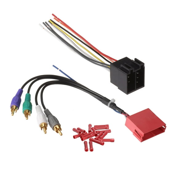 Eightwood 1993-2008 Audi Porsche Boxster Car Stereo Wire Harness/Connector for Car Radio/Stereo Installation 16+20 Pin with RCA Connectors DA22