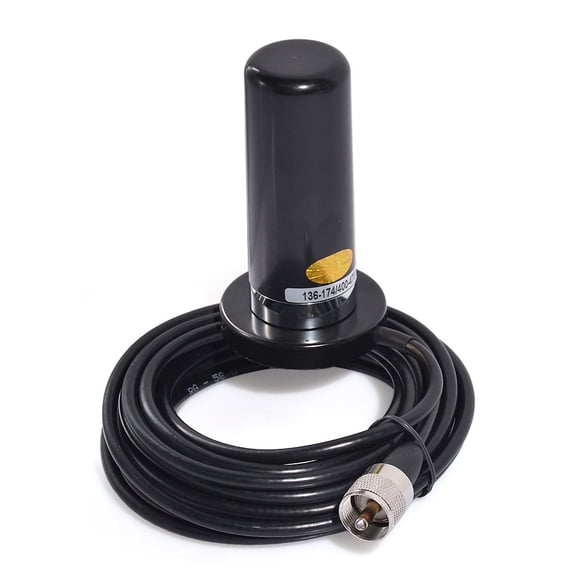 Eightwood Dual Band VHF UHF Ham Mobile Radio Antenna 144/430mhz PL259 Connector with Magnetic Base Extension Cable 16 feet for Vehicle Marine Ham Radio Amateur Radio Mobile Transceiver