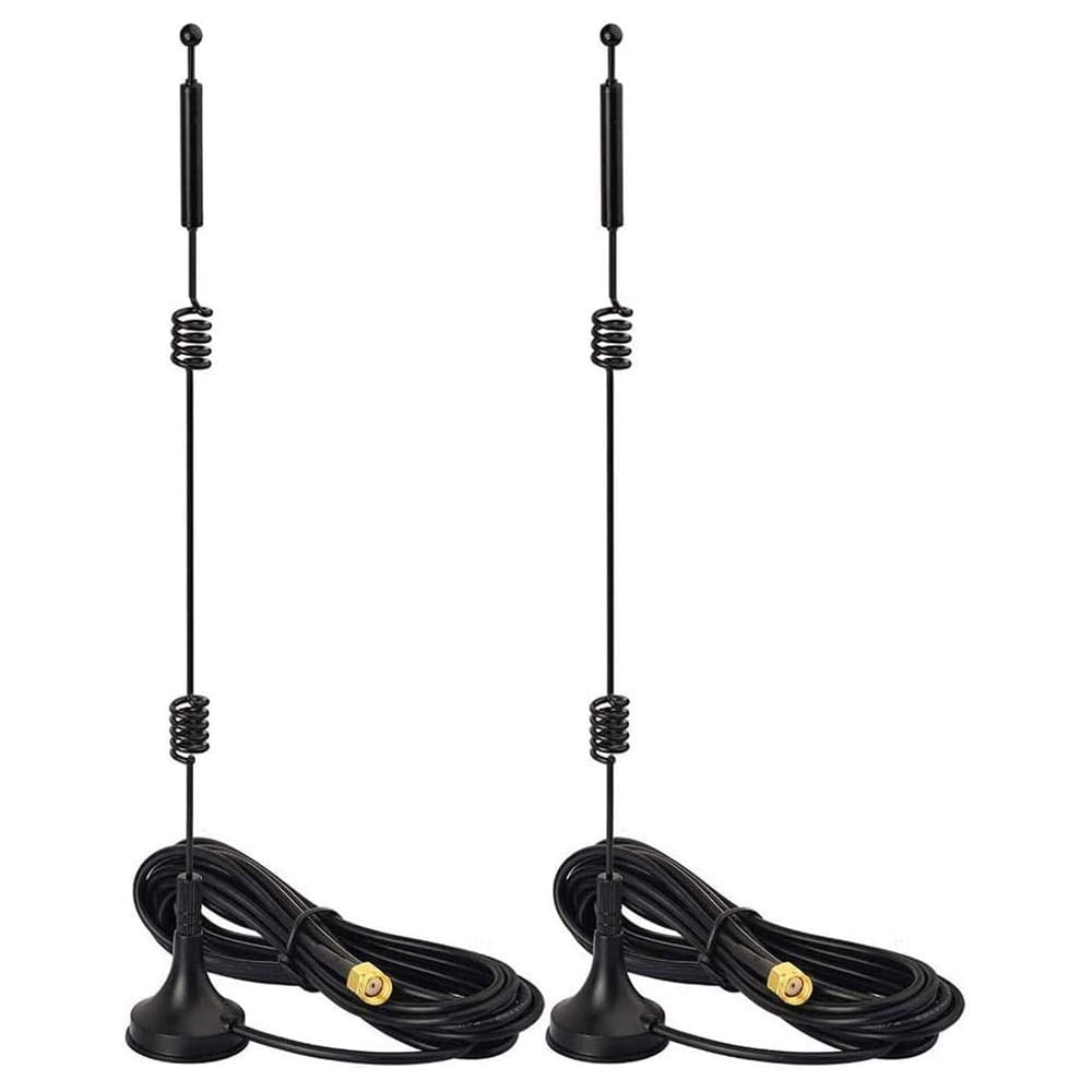 Eightwood Dual Band WiFi 2.4GHz 5GHz 5.8GHz 9dBi Magnetic Base MIMO RP-SMA Male Antenna 2-Pack for WiFi Router Wireless Network Card USB Adapter Security IP Camera