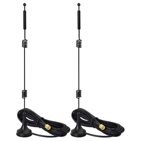 Eightwood Dual Band WiFi 2.4GHz 5GHz 5.8GHz 9dBi Magnetic Base MIMO RP-SMA Male Antenna 2-Pack for WiFi Router Wireless Network Card USB Adapter Security IP Camera