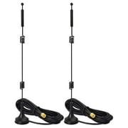 Eightwood Dual Band WiFi 2.4GHz 5GHz 5.8GHz 9dBi Magnetic Base MIMO RP-SMA Male Antenna 2-Pack for WiFi Router Wireless Network Card USB Adapter Security IP Camera