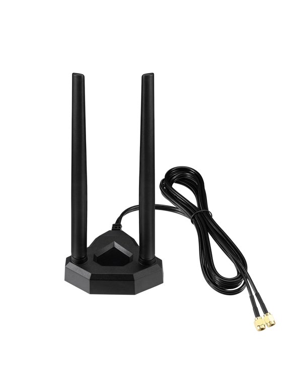 Dual Band WiFi Antenna RP-SMA with 6.5ft Extension Cable for PC Desktop Computer PCI PCIe WiFi Bluetooth Card Wireless Network Router