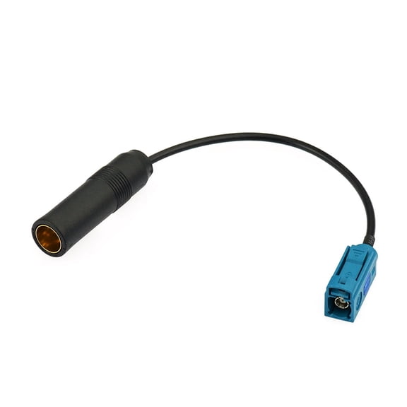 Eightwood Fakra Z Female to DIN Socket Connector Cable Universal Vehicle Car Stereo FM AM Radio Antenna Adapter Cable 15cm 6 inch Blue