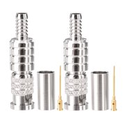 Eightwood HD-BNC High-Density BNC Male Crimp Connector 75 Ohm Micro BNC SDI Connector for Mini RG59 Belden Riser 1855A 6G-SDI 4K UHD HD Video Camera Coaxial Cable 2pcs