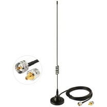 Eightwood Ham Radio Vehicle Car Mobile Radio Antenna Dual Band VHF UHF Magnetic Base PL259 Male Antenna for BTECH ICOM Midland Yaesu TYT AnyTone Amateur Radio Two Way Radio