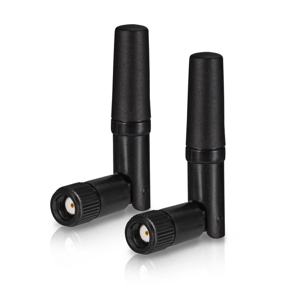Eightwood Small WiFi Antenna Dual Band 2.4GHz 5GHz RP-SMA Antenna 2pcs for PC Desktop Computer PCIe Card WiFi Router Wireless Back Up Camera