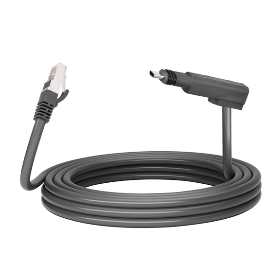 Eightwood Starlink Cable SPX to RJ45 Connector 20 Feet for Rectangular Satellite V2, Starlink Gen 2 Dish & Router Grey