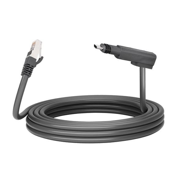 Eightwood Starlink Cable SPX to RJ45 Connector 20 Feet for Rectangular Satellite V2, Starlink Gen 2 Dish & Router Grey
