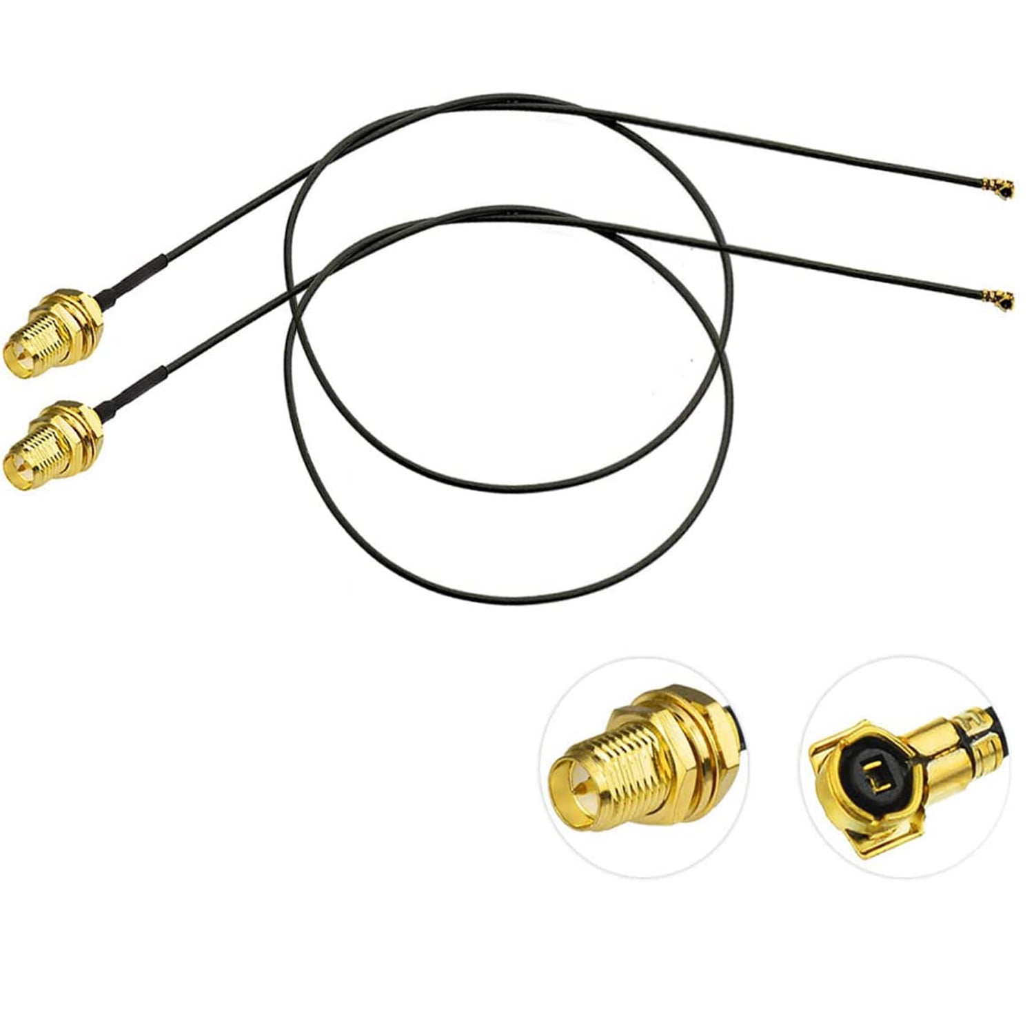 Eightwood U.FL IPX IPEX MHF4 to RPSMA Female Bulkhead Mount WiFi